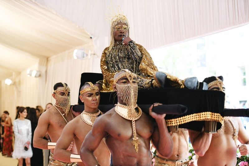 Billy Porter Arriving wearing The Blonds