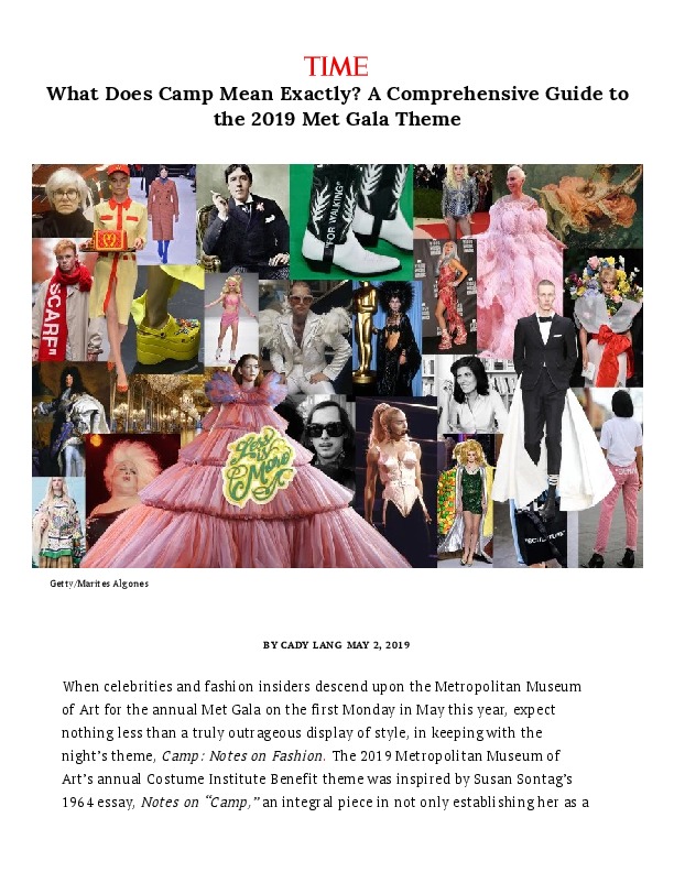 What Does Camp Mean Exactly? A Comprehensive Guide to the 2019 Met Gala Theme