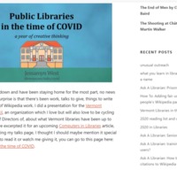 Vermont Libraries in the Time of COVID