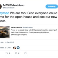 DeWitt Wallace Library Open House Tweet