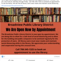 Broadview Public Library: Open by Appointment Only