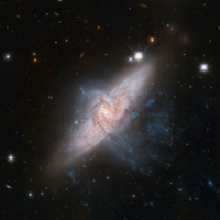 Chance Alignment Between Galaxies Mimics a Cosmic Collision.jpg