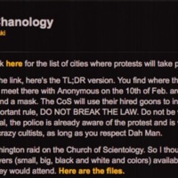 Anonymous Member Posts Information About Project Chanology Protest on Newgrounds Website