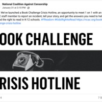 National Coalition Against Censorship: Book Challenge Crisis Hotline 