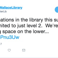 DeWitt Wallace Library Expansion Beyond 2nd Floor Tweet