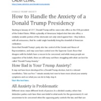 How to Handle the Anxiety of a Donald Trump Presidency 