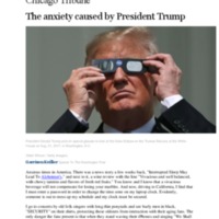 The anxiety caused by President Trump 