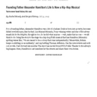 Founding Father Alexander Hamilton&#039;s Life Is Now a Hip-Hop Musical.pdf