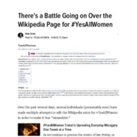 “There&#039;s a Battle Going on Over the Wikipedia Page for #YesAllWomen”.pdf
